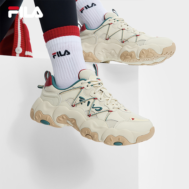 Fila/斐乐圣诞限定【猫爪6代】女款舒适复古运动老爹鞋F12W512103F