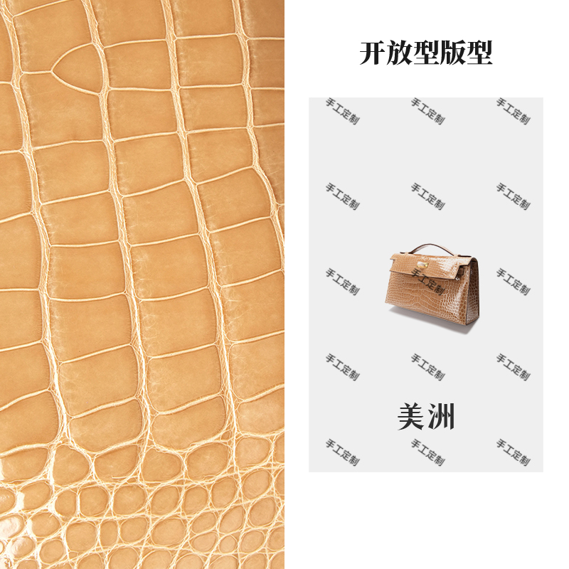 【南乔高定】G-017新款1代美洲高光鳄鱼休闲百搭手提单肩斜挎包2