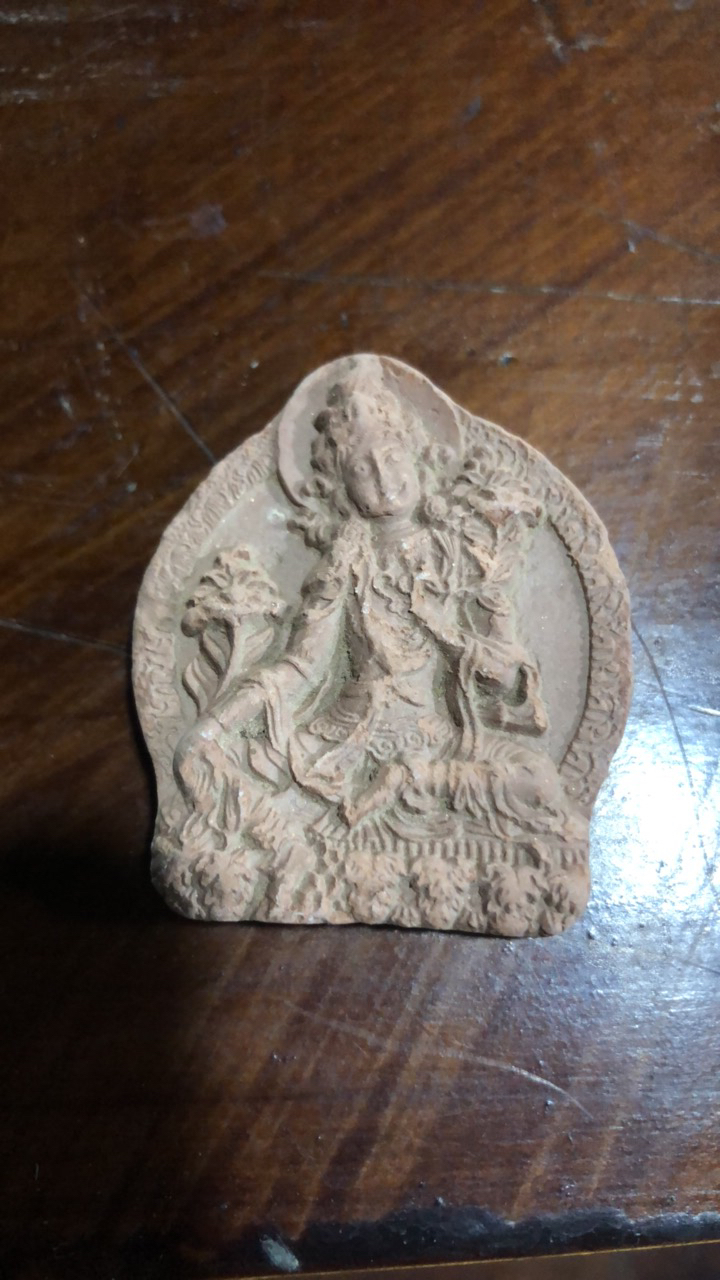 藏传文玩泥擦 文殊