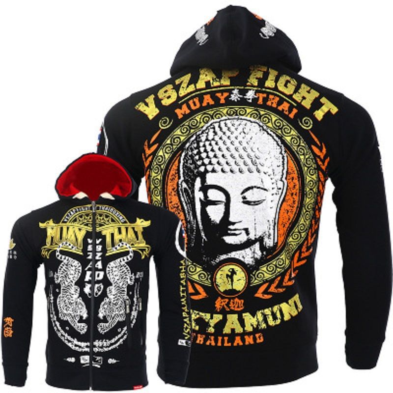 VSZAP释迦摩尼卫衣男长袖MMA外套散打UFC秋冬泰国老虎拳搏击格斗