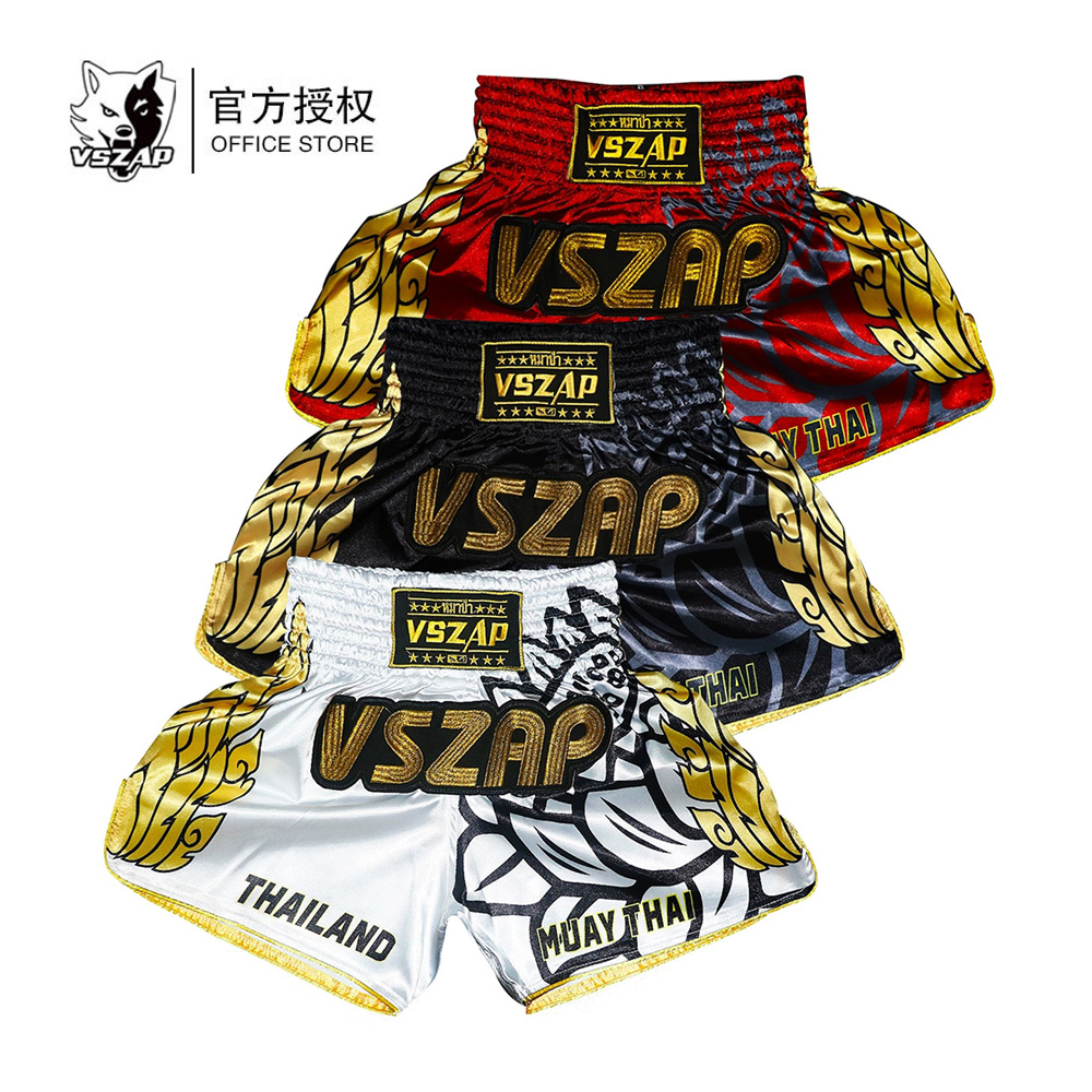 VSZAP柔术短裤播求莲花健身泰拳短裤拳击MMA训练服散打训练裤