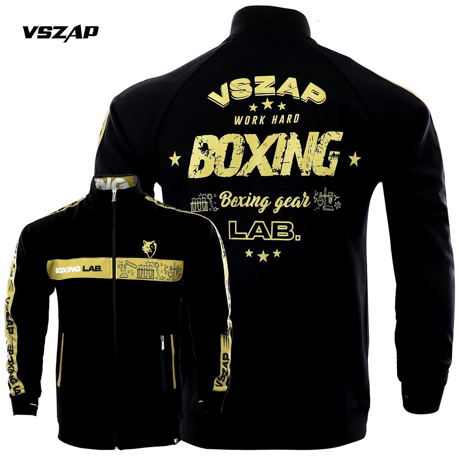 VSZAP拳击健身夹克泰拳MMA搏击运动服UFC格斗跑步训练外套男女秋