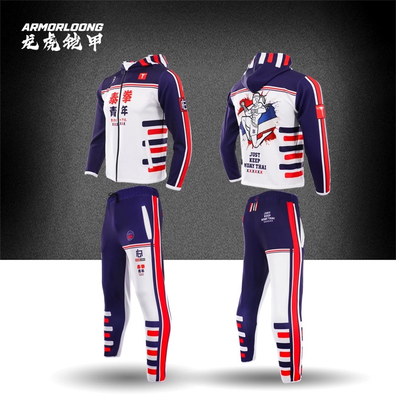 泰拳击青年服秋季套装MMA长裤格斗搏击运动UFC训练比赛拳馆俱乐部