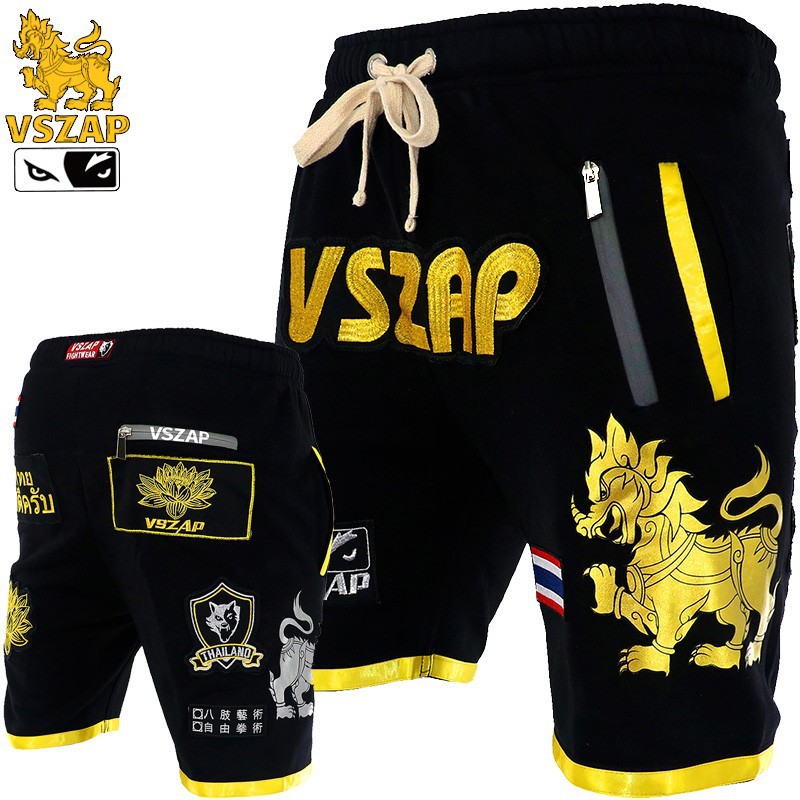 VSZAP休闲弹性短裤健身格斗MUAY THAI散打泰拳MMA搏击播求运动男