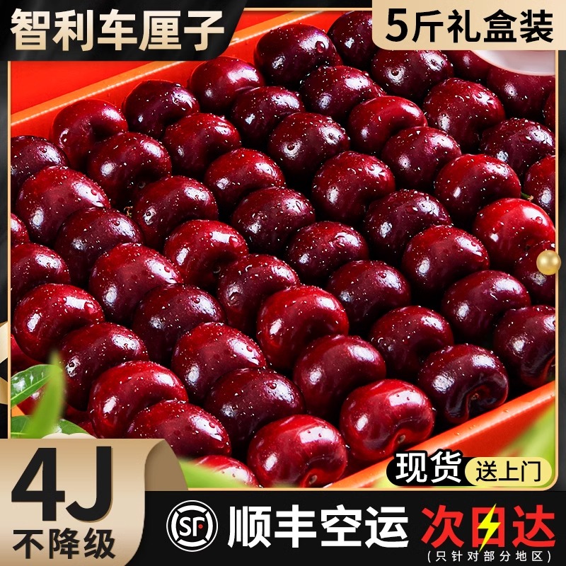 【顺丰空运】智利进口车厘子1-5斤装1J-4J级大樱桃新鲜水果肉厚多汁