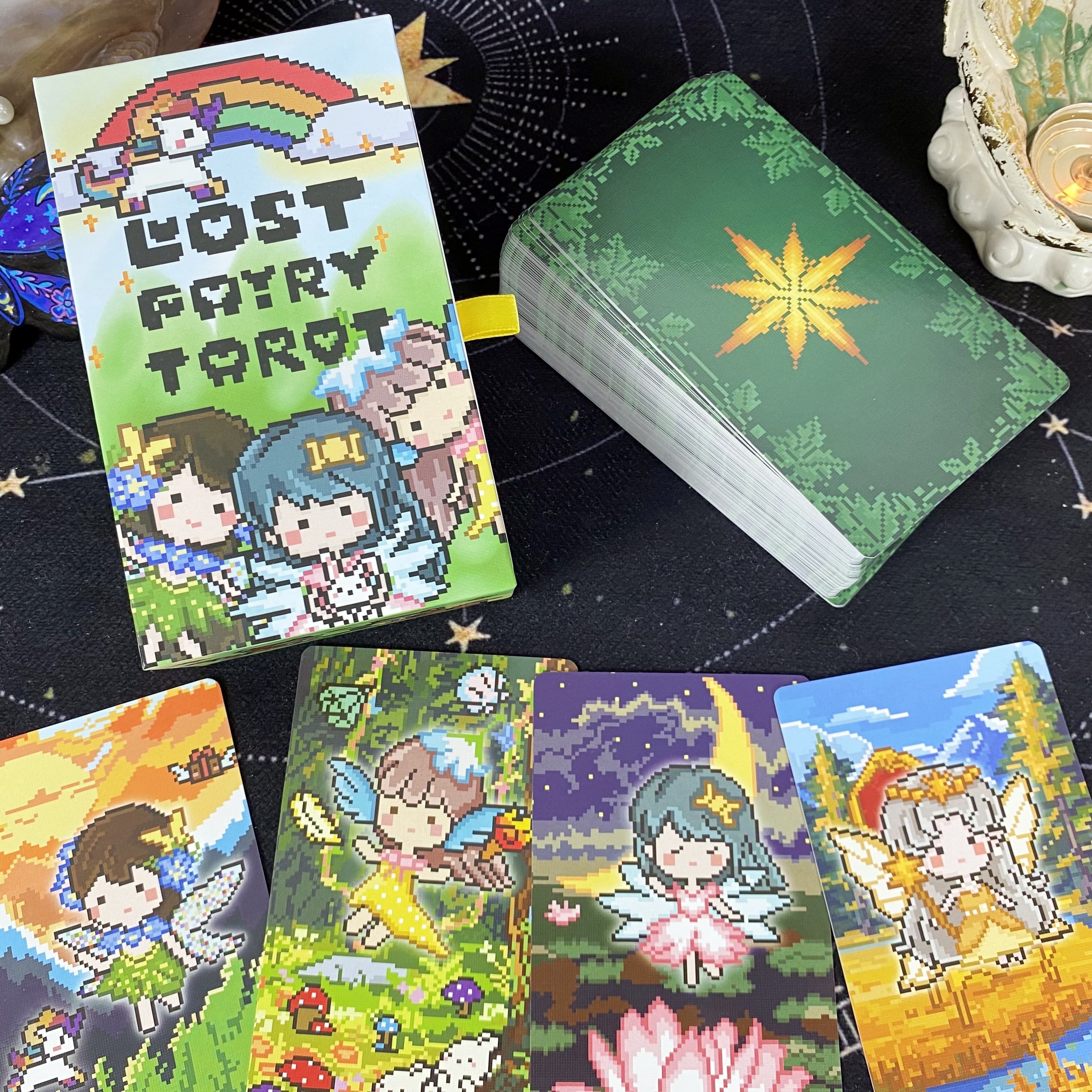 正版【迷踪精灵】塔罗牌原装tarot卡牌桌游新手小白友好像素78张