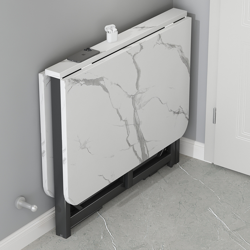 北之木折叠餐桌简易可折叠家用隐形可移动长方形餐桌折叠式餐桌