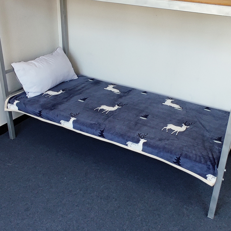 AA加绒单人法兰绒床单单件学生宿舍.米上下铺床保暖短毛绒毯子冬