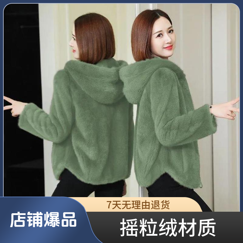 厂家直销双面珊瑚外套洋气珊瑚绒外套宽松冲锋衣双面绒带帽抓绒