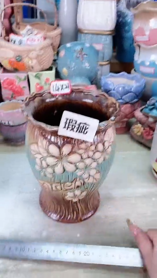 【闪购商品】陶瓷15cm以下@@F5-85A艺术花盆2号