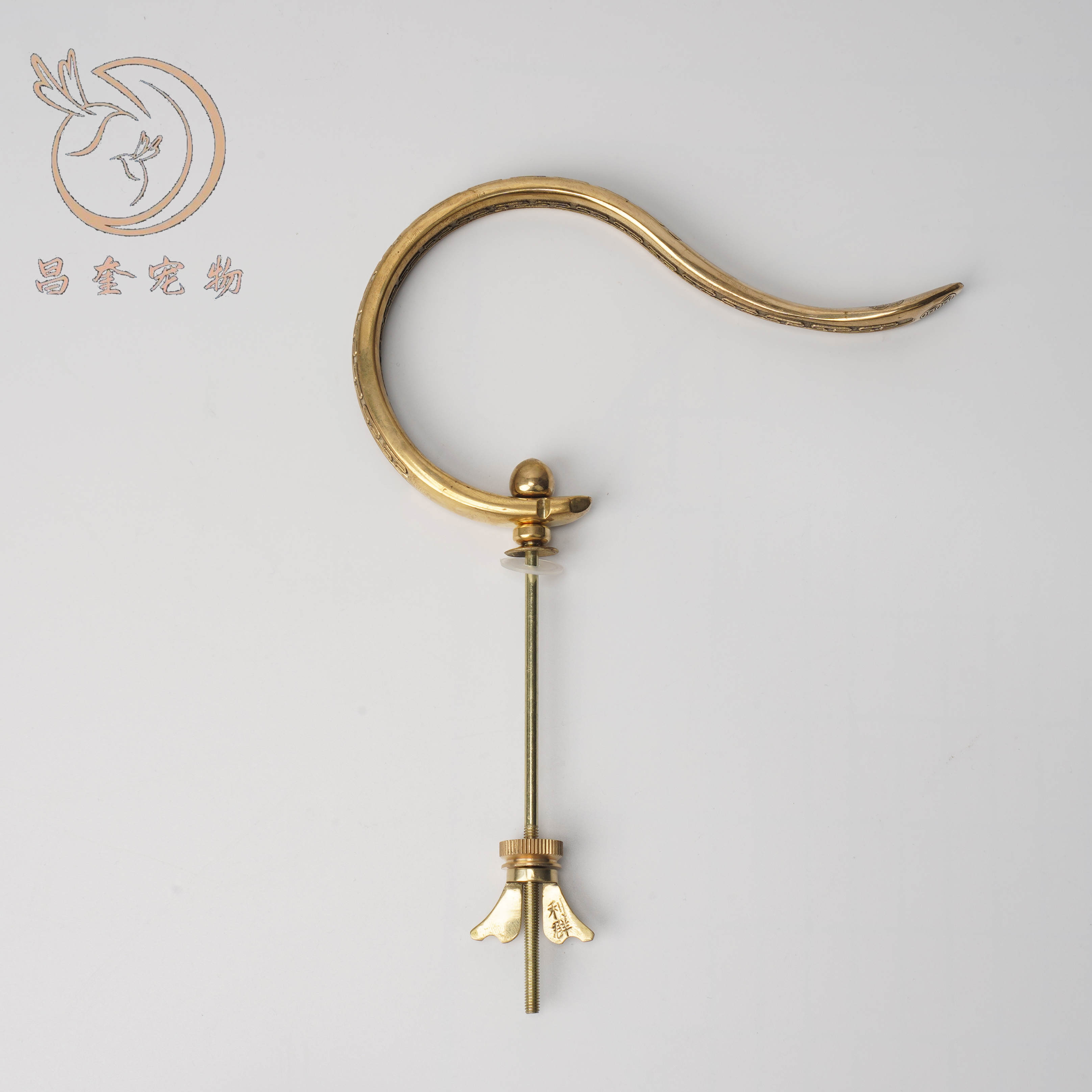 鸣中雀【双面黄铜万字钩】广笼鸟笼笼钩鸟笼配件鸟用钩子笼具配件