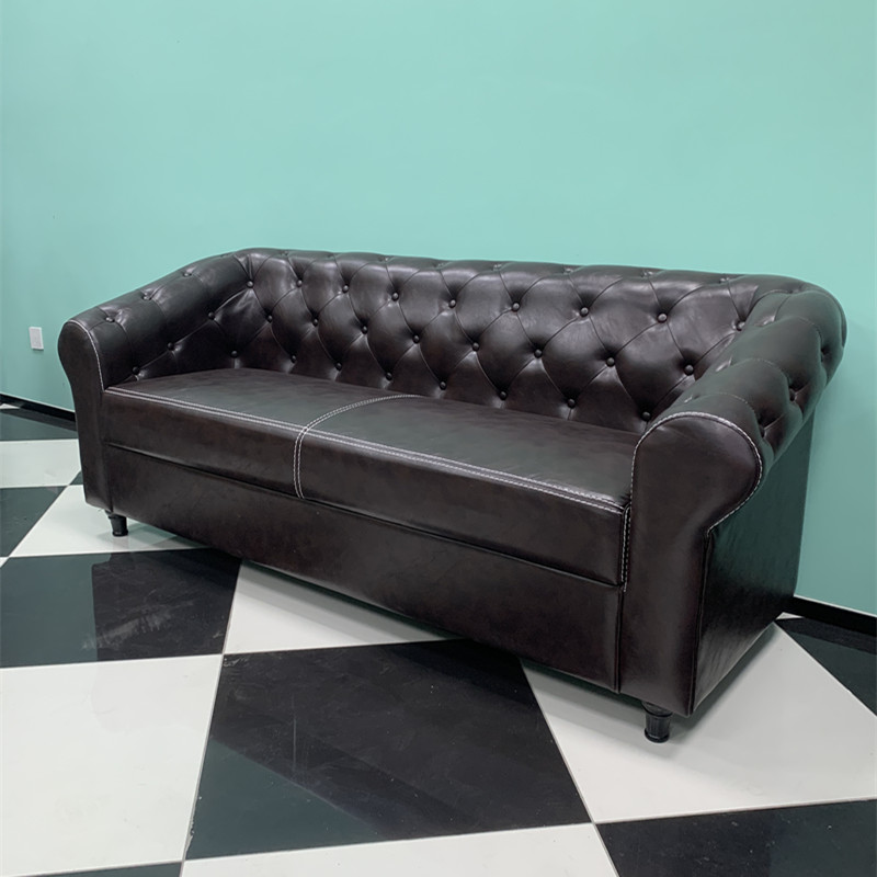 三人位美发店休息区沙发理发店沙发等候椅发廊专用候客区等待椅子