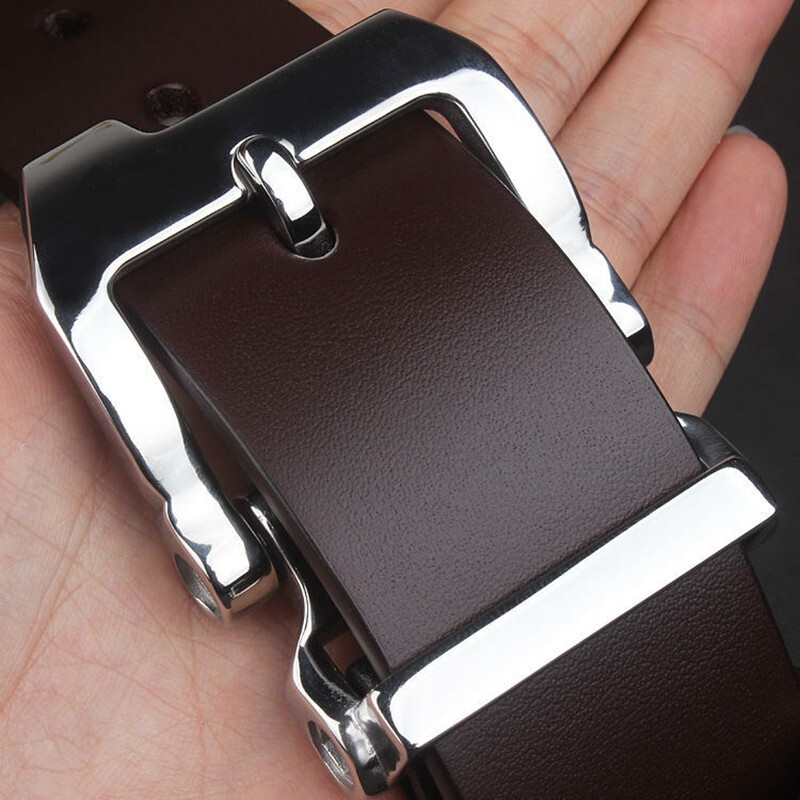 适上FITUPON 【西装使徒】意大利纯头层牛皮植鞣不锈钢扣皮带男