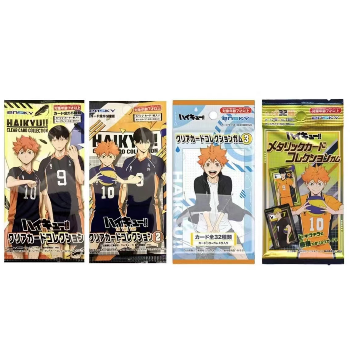 【拆盒】ensky排球少年 金属卡透卡第2、3弹收藏卡牌盲盒（一包2张）