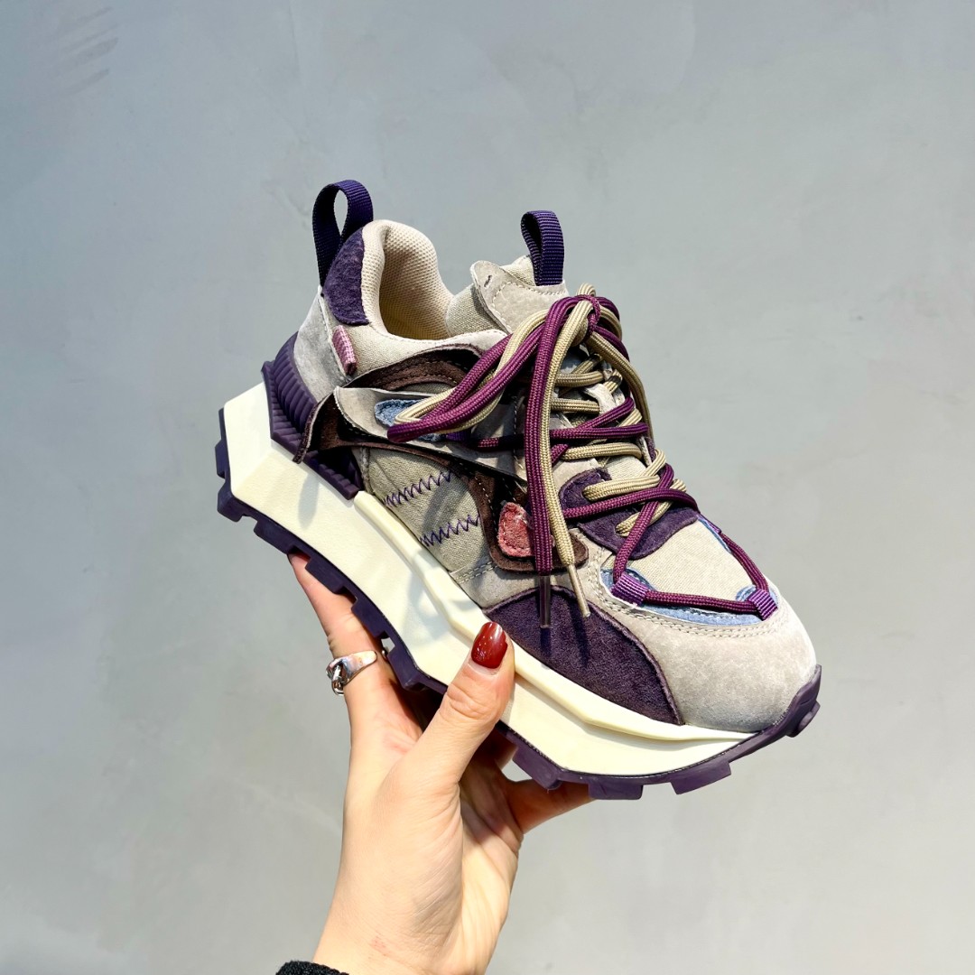 24新款阿甘鞋~复古拼色红色女鞋运动休闲鞋时尚百搭MORYCOVL772-2