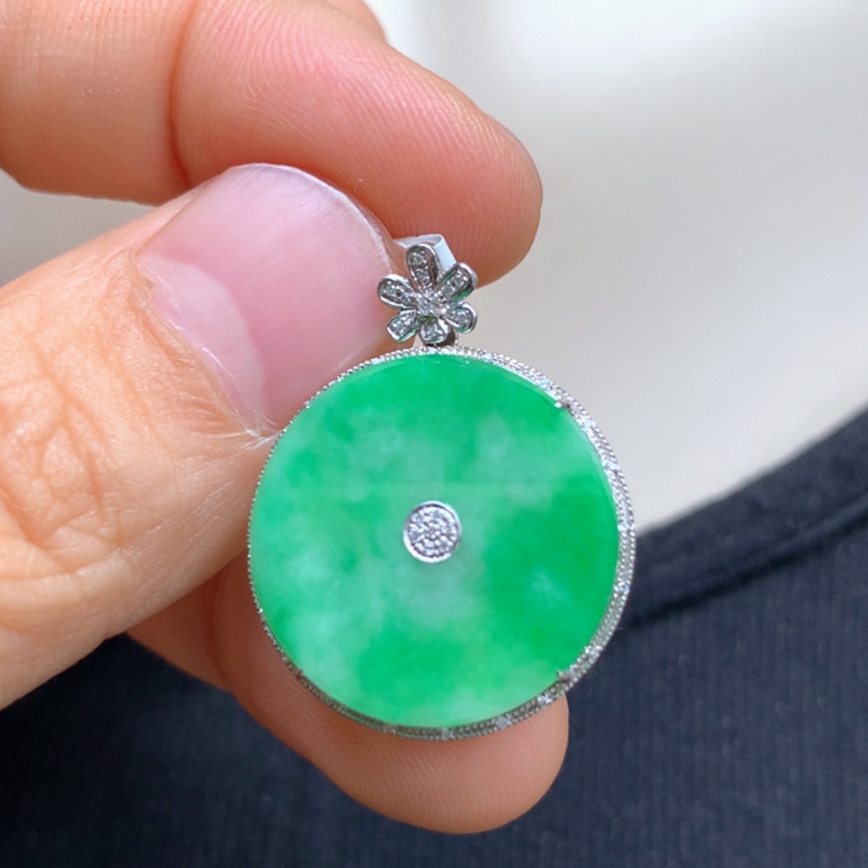 【闪购商品】翡翠颈饰18K金镶嵌