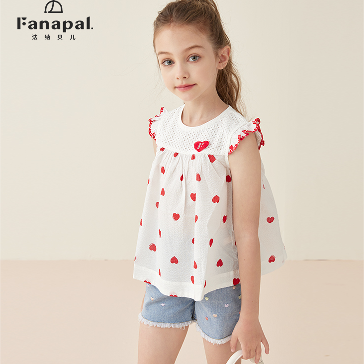法纳贝儿红色爱心衬衫FL4218204