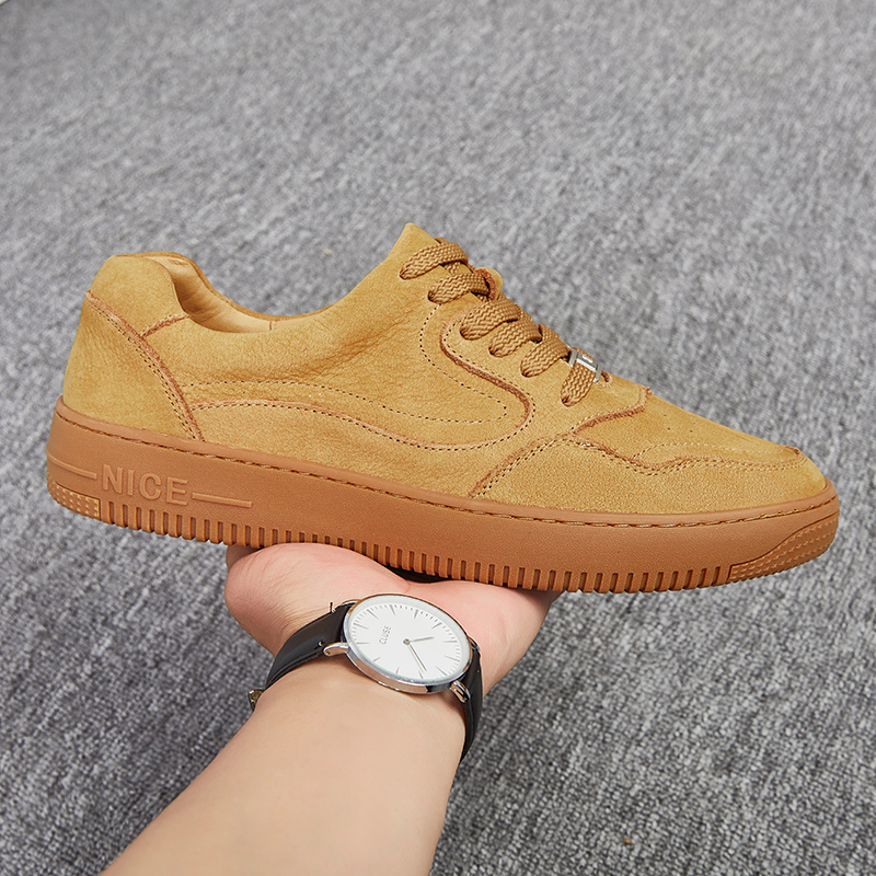 马丁鞋男真皮反绒春季男鞋低帮马丁靴男士休闲百搭皮鞋英伦工装鞋