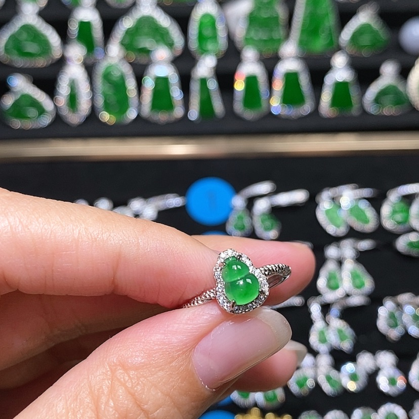 【闪购商品】翡翠戒指银S925镶嵌