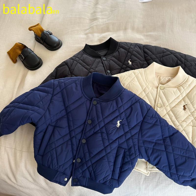 巴拉巴拉恩洋气加厚~韩系潮童宝宝夹克棉服22秋冬男女童时尚棒球