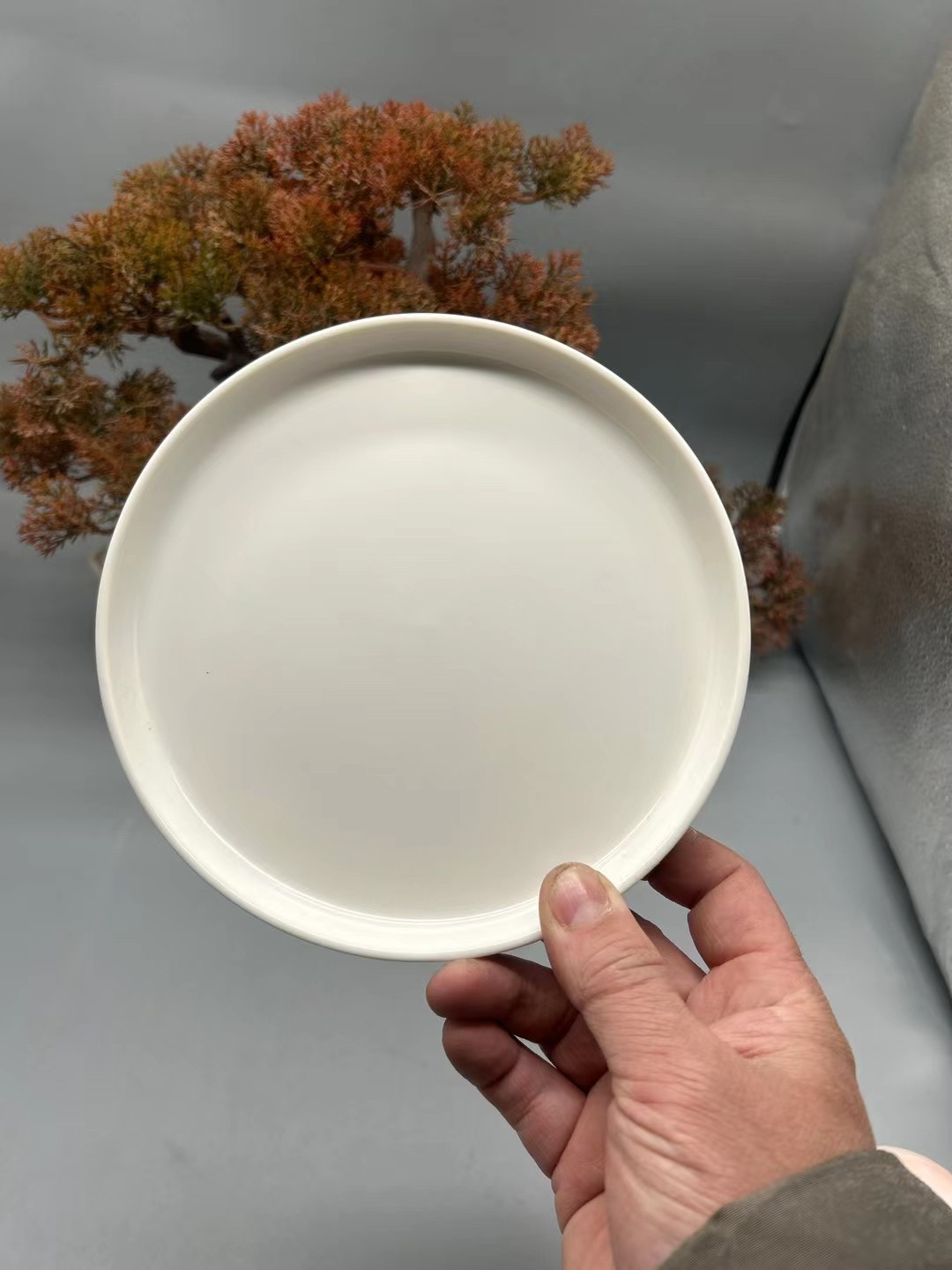 [微瑕]小茶盘，哑光汝窑，手工复古家用干泡台茶盘