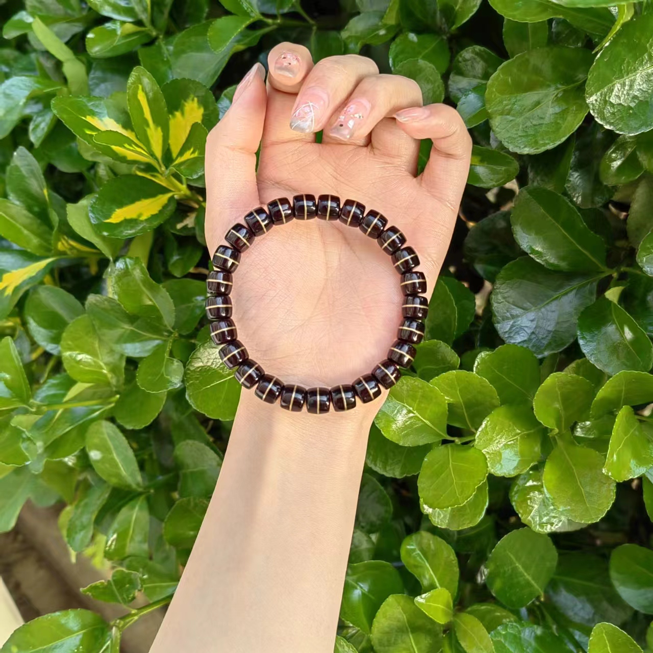 黑金椰蒂9×8金腰带 铜丝镶嵌