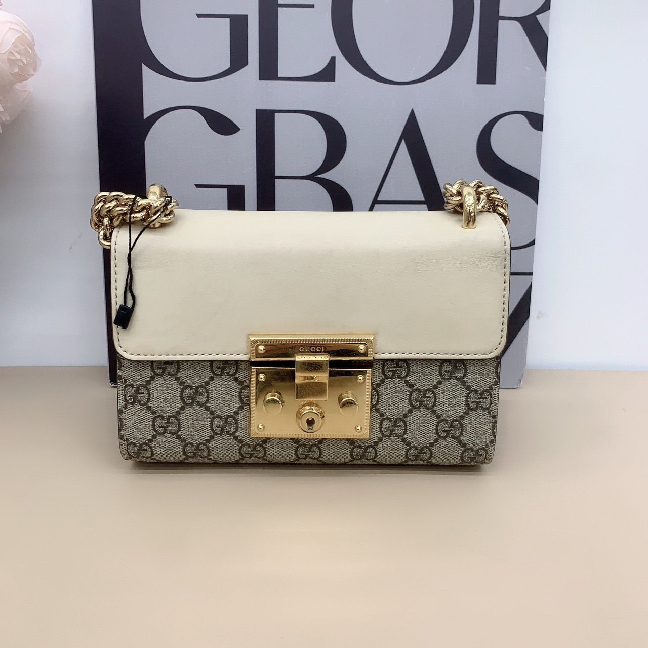 95新 GUCCI/古驰 古驰 padlock 月光宝盒链条包