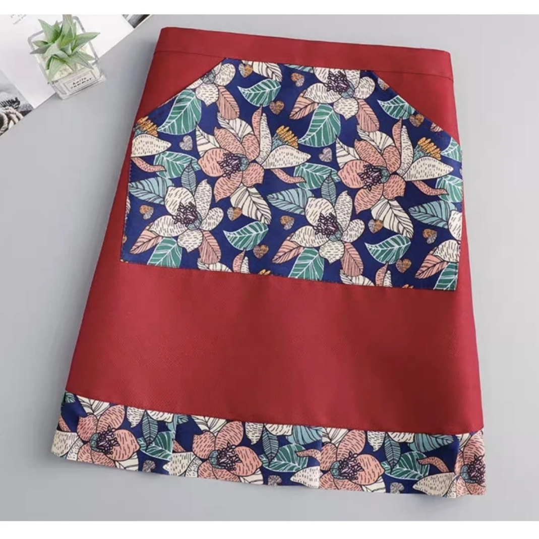 【新疆包邮】新款防水防油半身围裙可擦手围裙厨房做饭家用工作防油