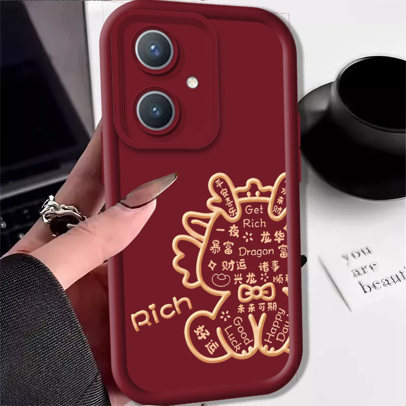 VIVOY33S龙年手机壳高级感硅胶小龙人保护套高颜值过年外机壳新年