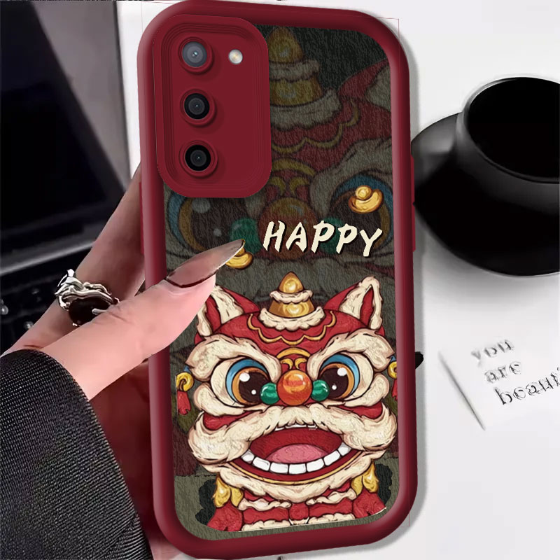 OPPOA55龙年手机壳高级感硅胶保护套高颜值过年醒狮外壳新年款全