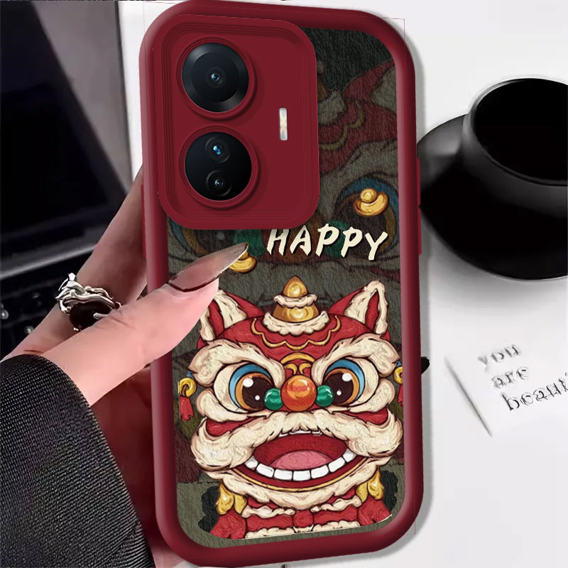 VIVOS15E龙年手机壳高级感硅胶保护套高颜值过年醒狮外壳新年款全