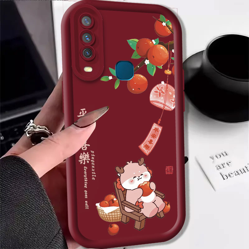 VIVOY3手机壳高级感硅胶平安喜乐保护套高颜值过年手机外壳新年款