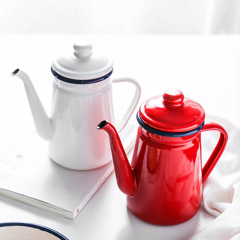 暖暖搪瓷过滤不挂油壶家用厨房专用食品级油壶不挂油第一名咖啡壶