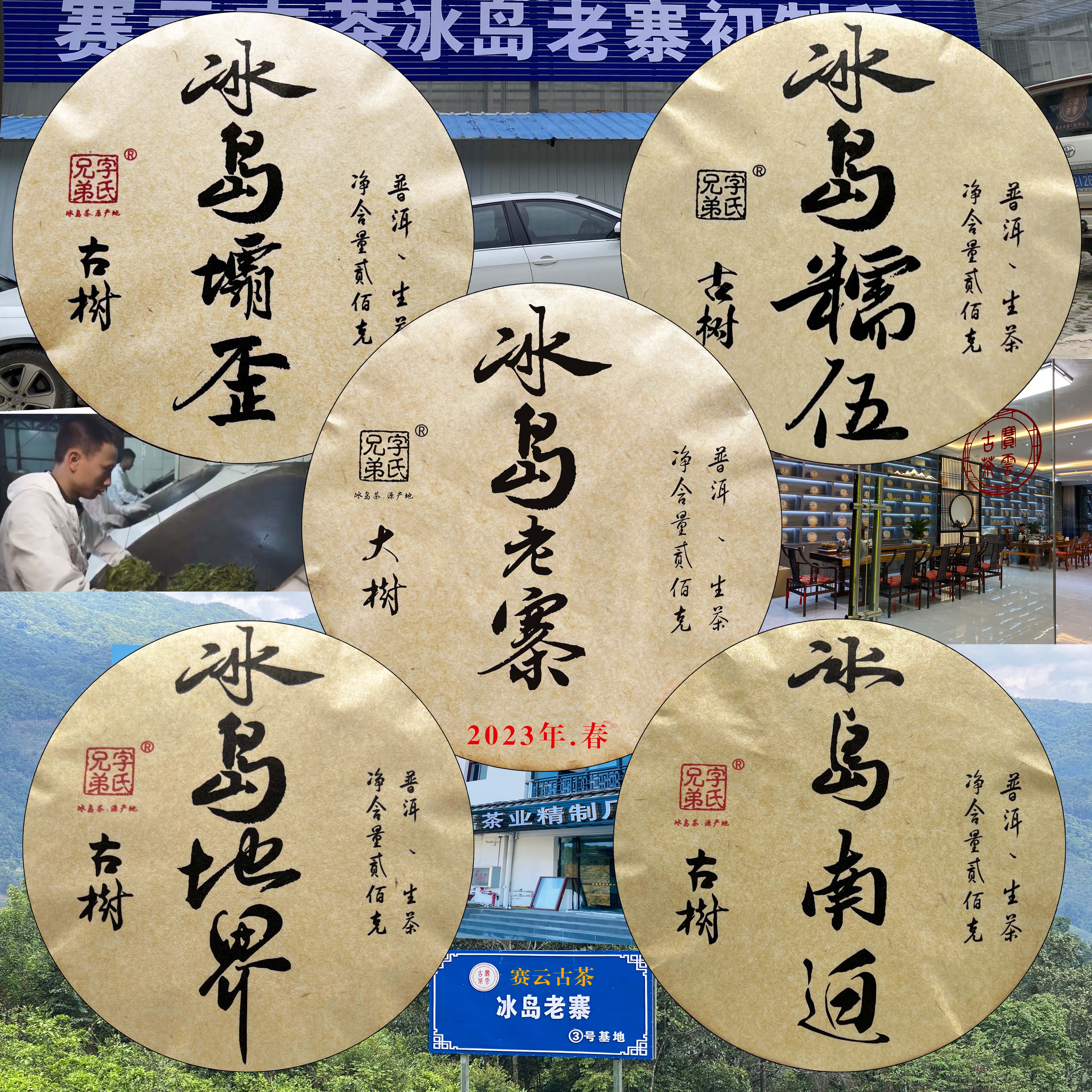 2023冰岛五寨头春普洱茶饼茶  艺术款套装（生茶）艺术款1套/5饼