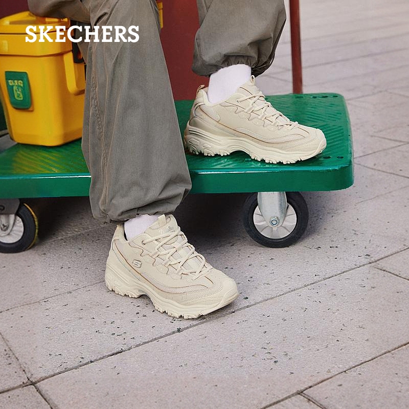 Skechers斯凯奇秋季新款男鞋熊猫鞋厚底增高缓震894268