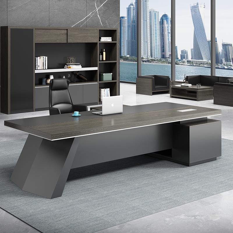 简约现代老板办公桌椅组合单人大班台总裁室经理桌主管桌办公家具