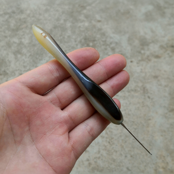 手工长尖柄高贵羊角毛衣勾针柄蕾丝手钩编织工具微钩一物一图定制