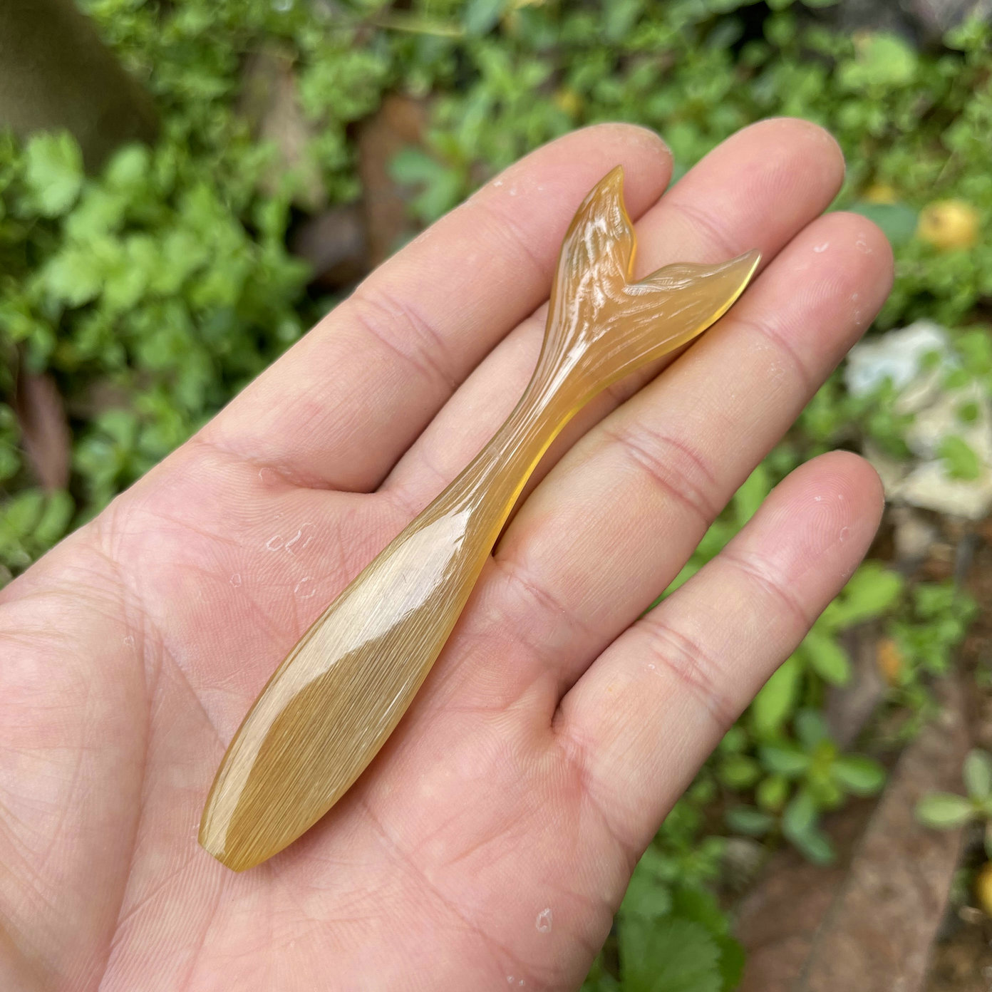 新鱼尾 天然牛羊角毛衣勾针柄蕾丝手钩编织工具手工一物一图 定制