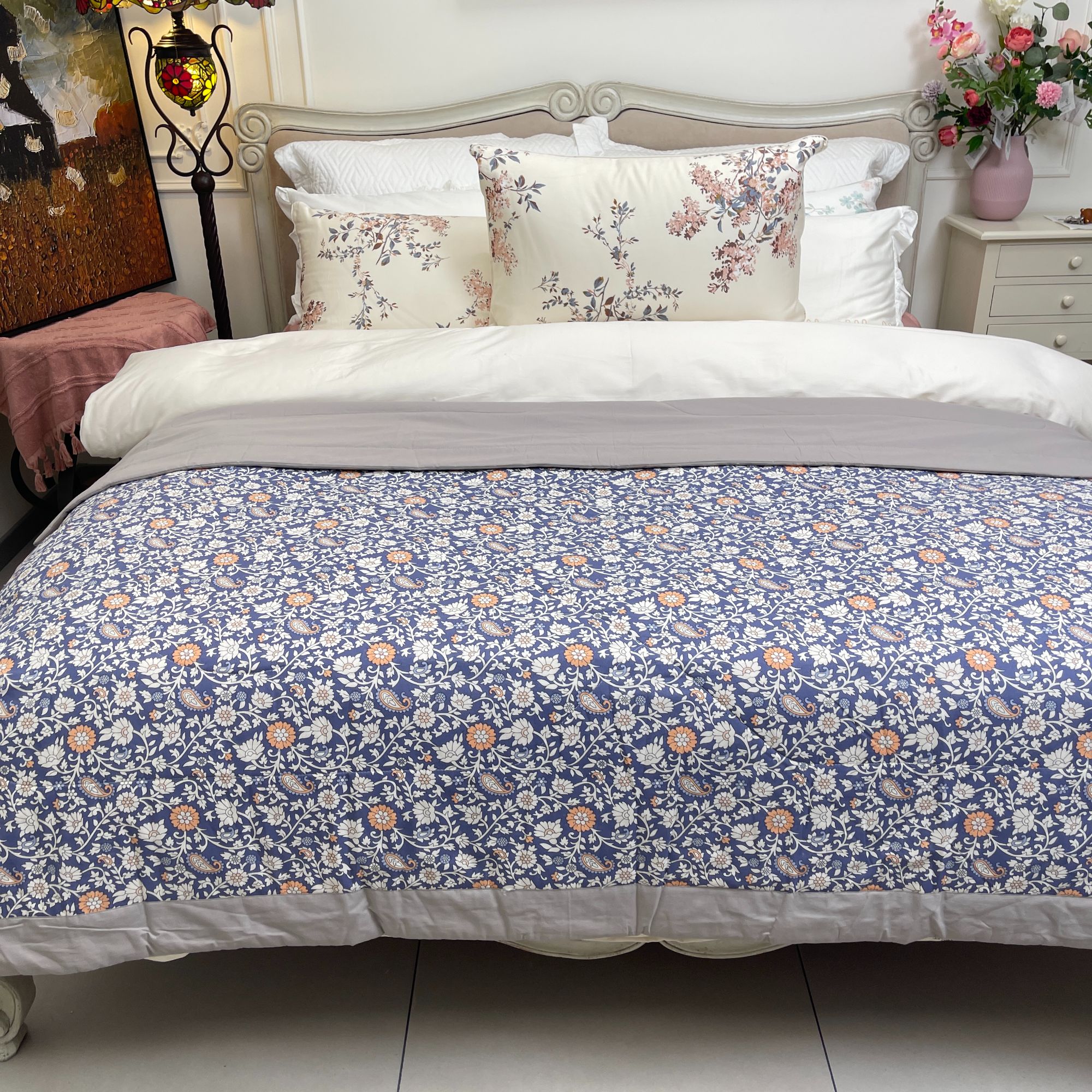 【花戒指】小调调！特色全棉小细布！可水洗棉花被-埃森