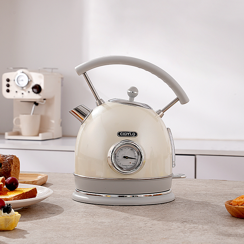 CIDYLO/思迪乐欧式复古电热水壶烧水壶家用304不锈钢开水壶1.8L