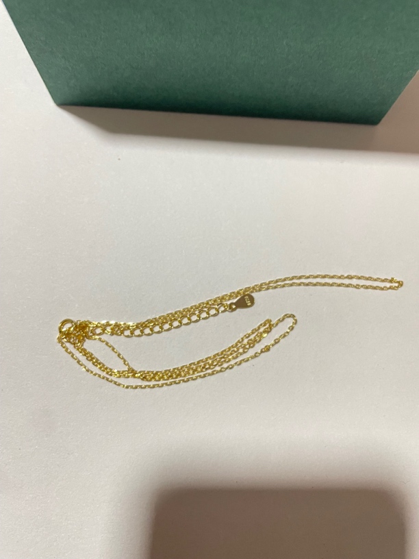 925银银制品 S925银素链十字链50+5cm可调节时尚气质百搭