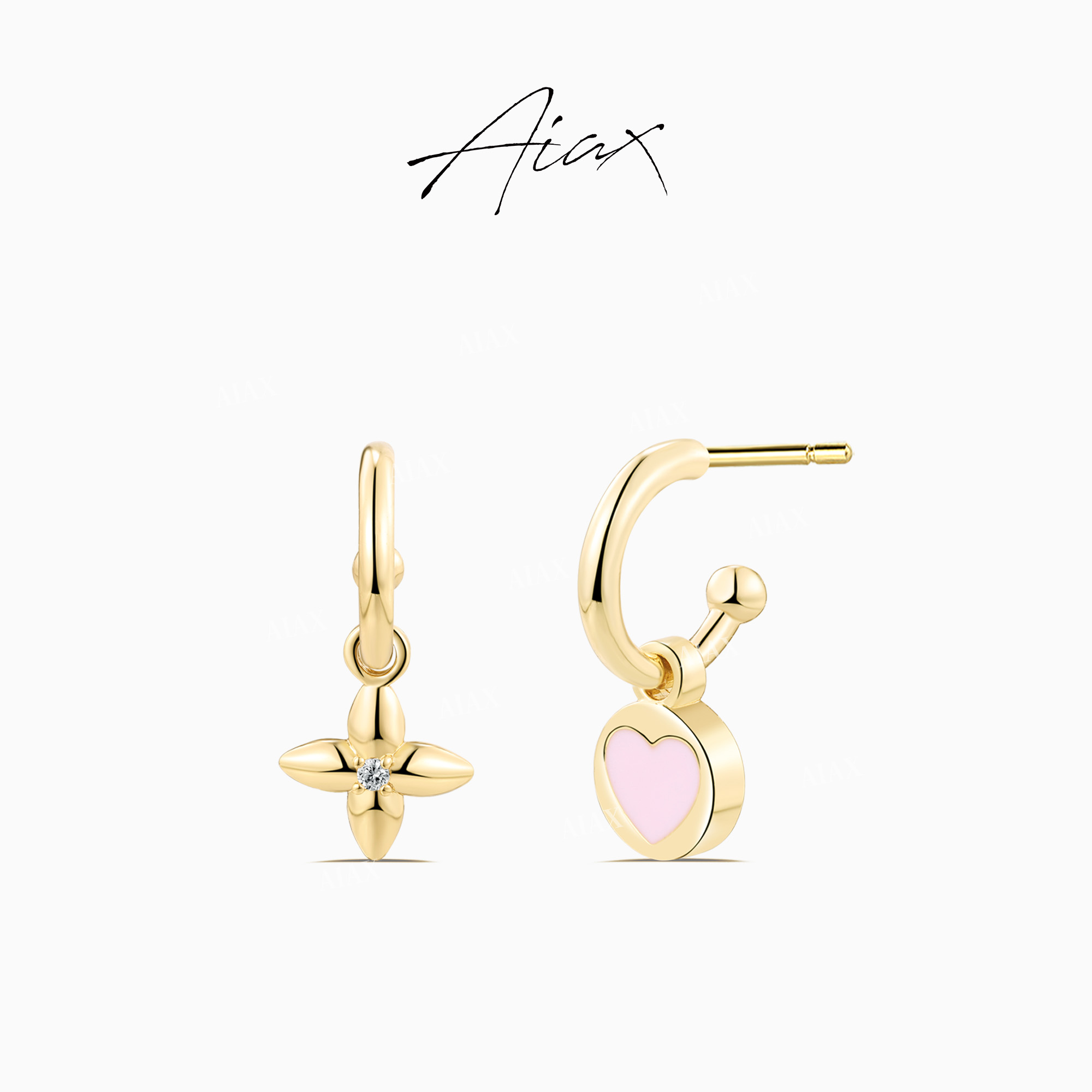 AIAX 出游季 法国简约气质设计师大气时尚百搭设计耳环TSL1127