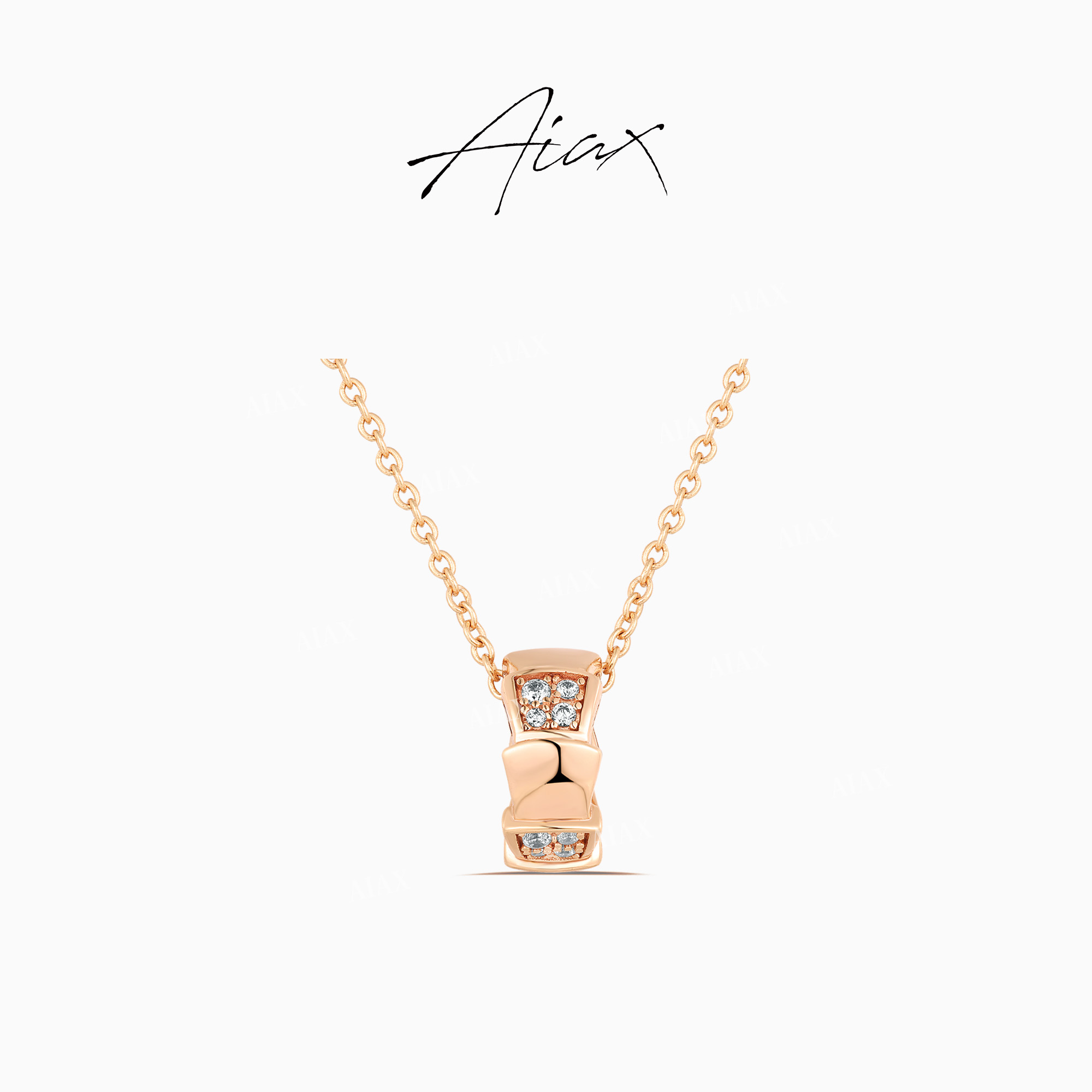 AIAX 925银 出游季 【蛇年生肖】【灵蛇】知性感性设计项链TSJ9410