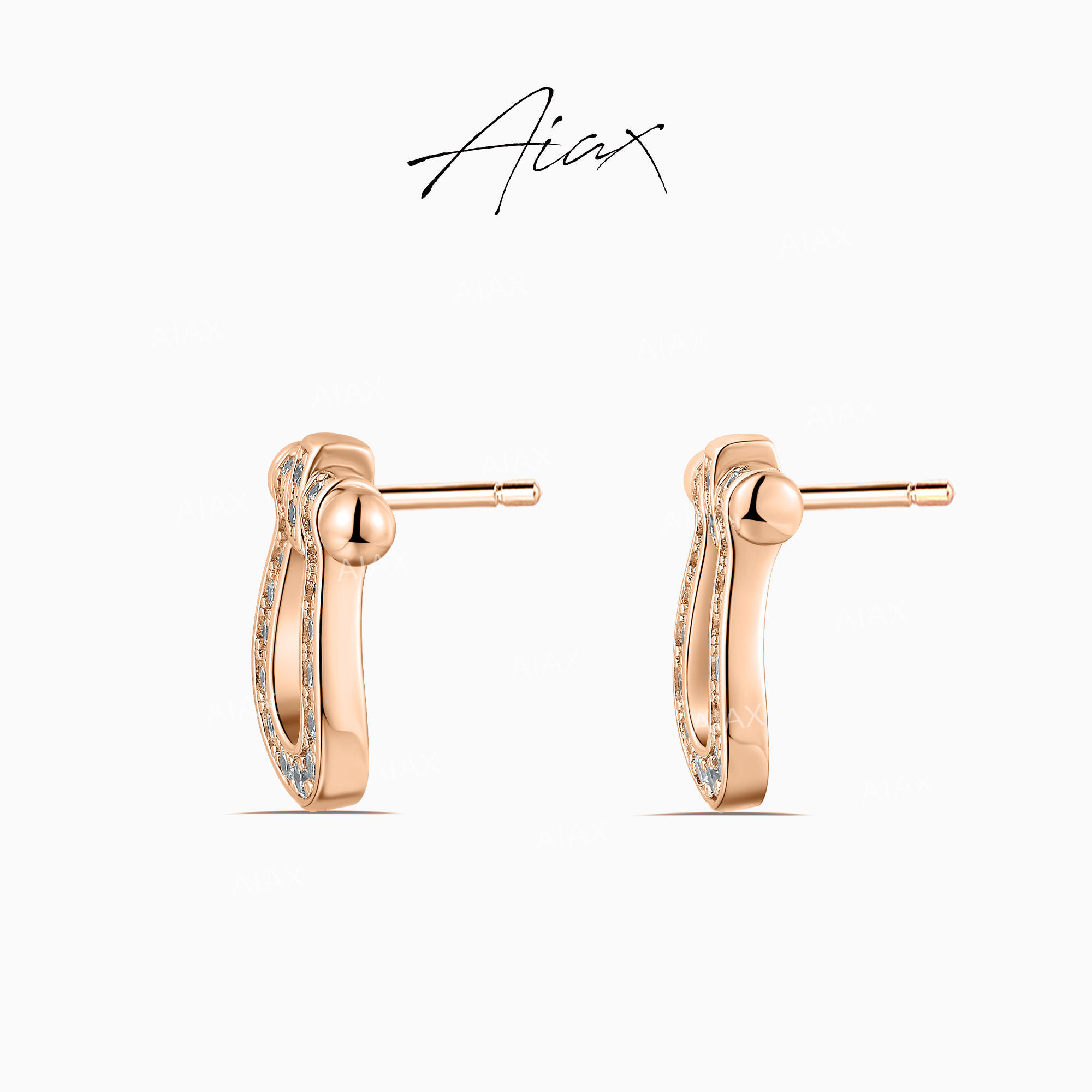 AIAX 出游季 经典时尚简约设计师百搭轻奢航海扣法式耳环TSL1283