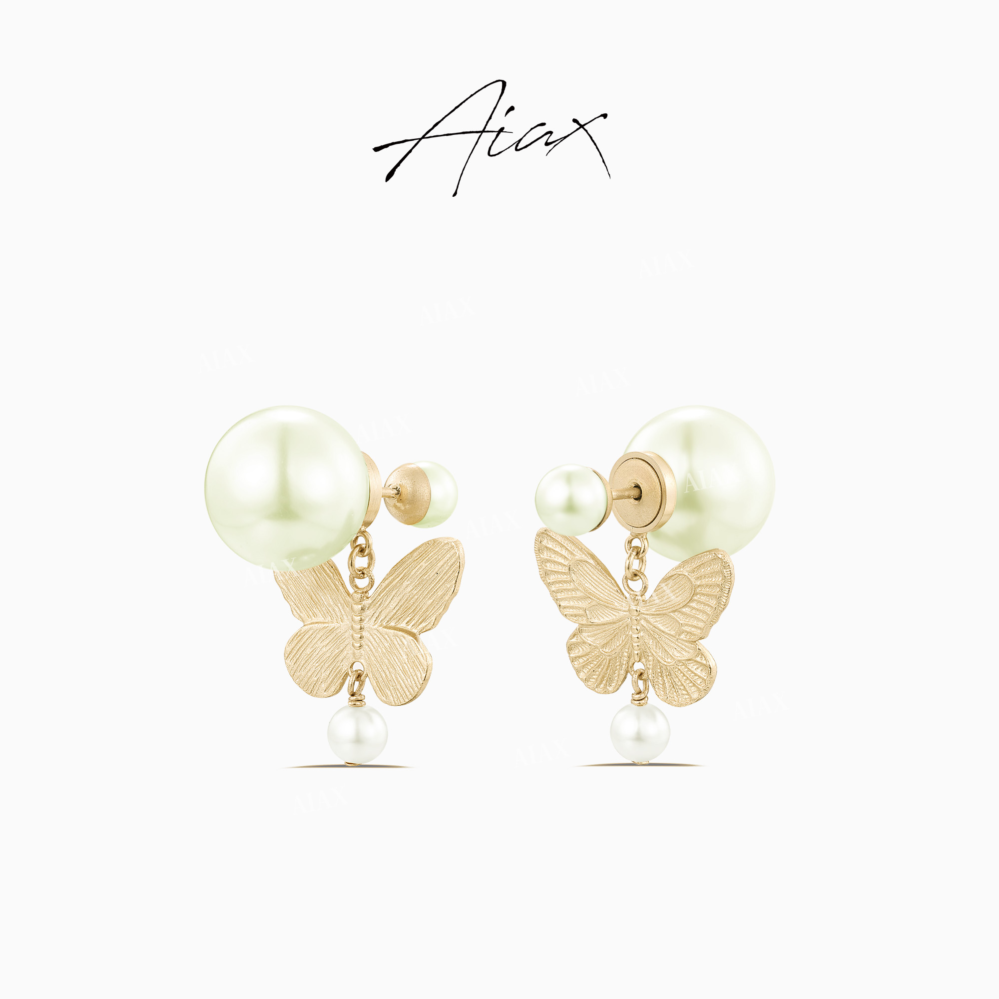 AIAX 出游季 不对称蝴蝶百搭气质甜美温柔系列耳环TSL1323