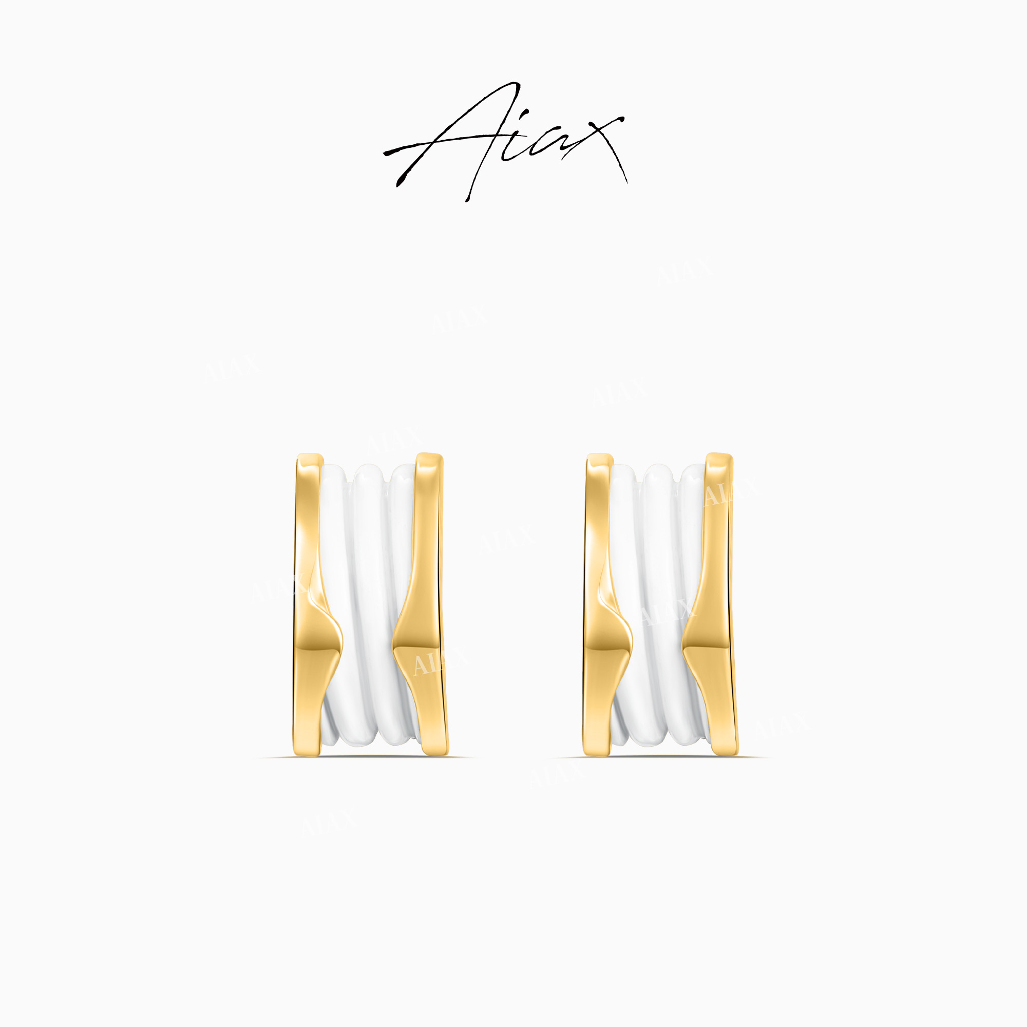 AIAX 出游季 简约风小巧气质半圆弧形气质百搭素款耳圈耳环TSL435