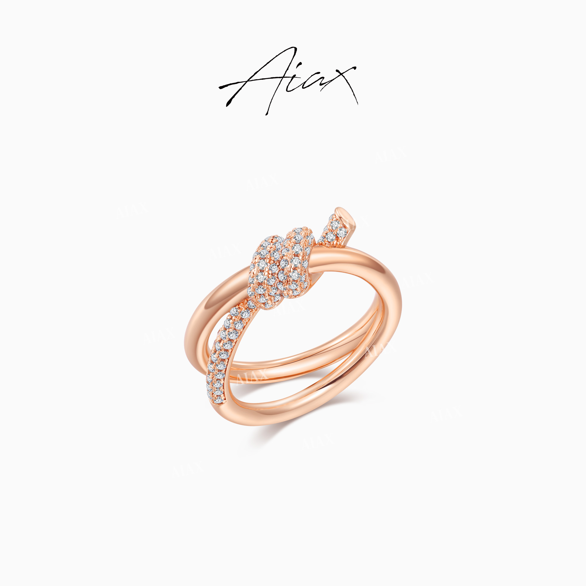 AIAX 出游季  轻奢时尚经典气质简约百搭设计感戒指TSS7264