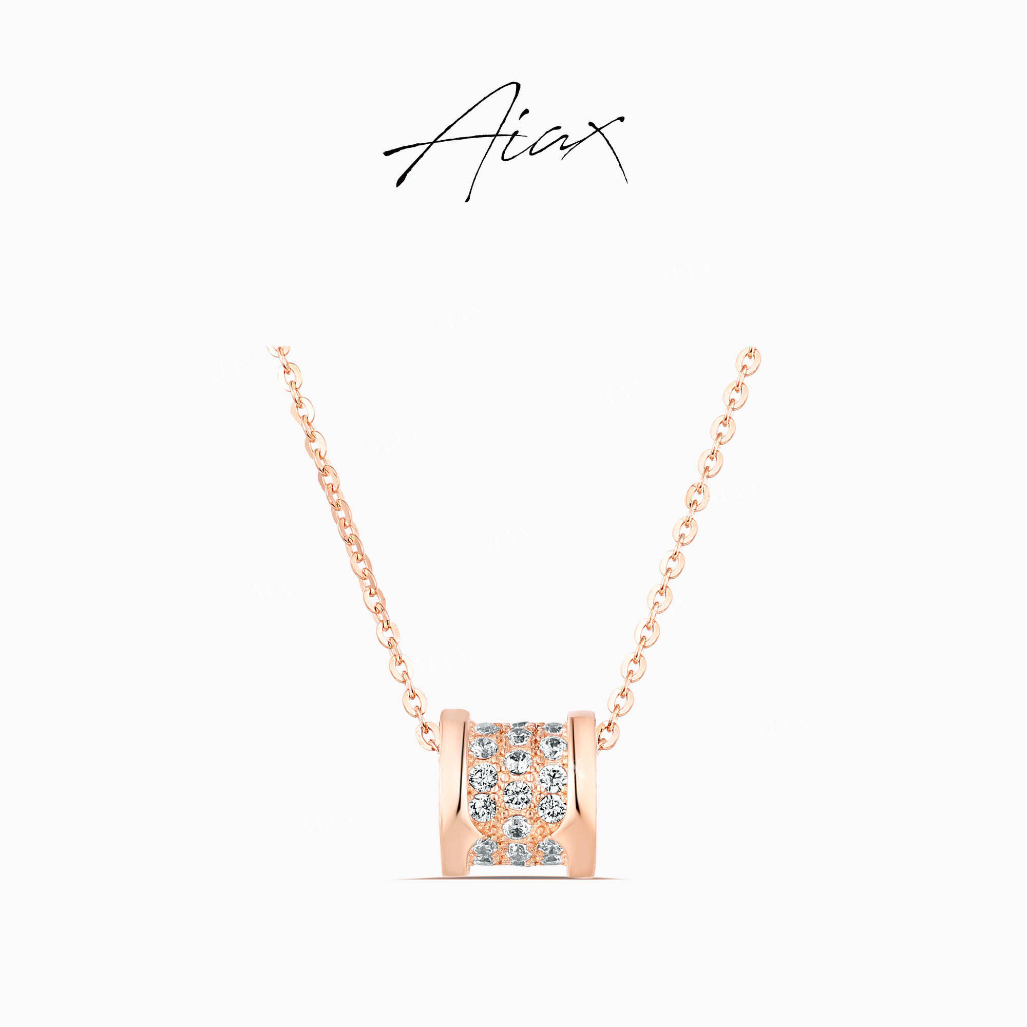 AIAX 925银 出游季  经典气质优雅意大利轻奢项链TSJ9264