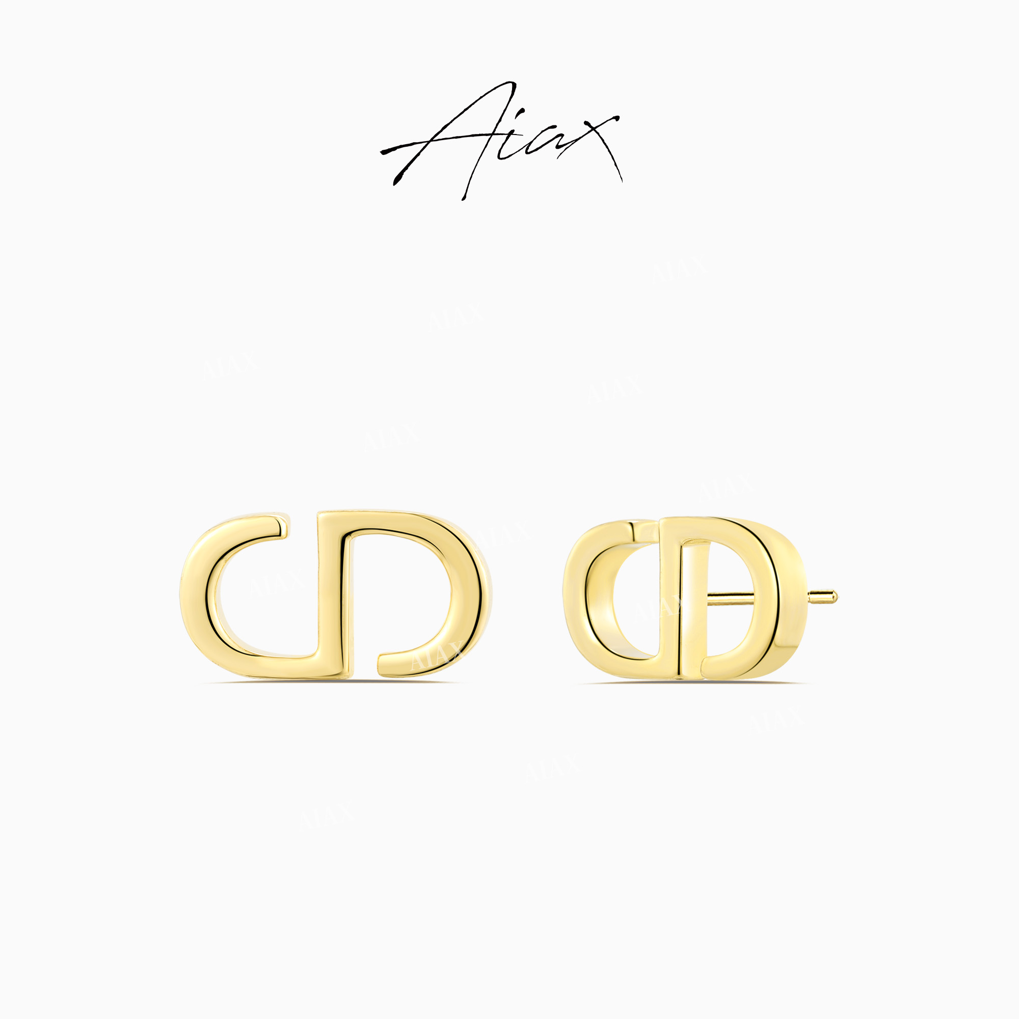AIAX 出游季 法式经典简约百搭休闲百搭日常字母耳环TSL1034