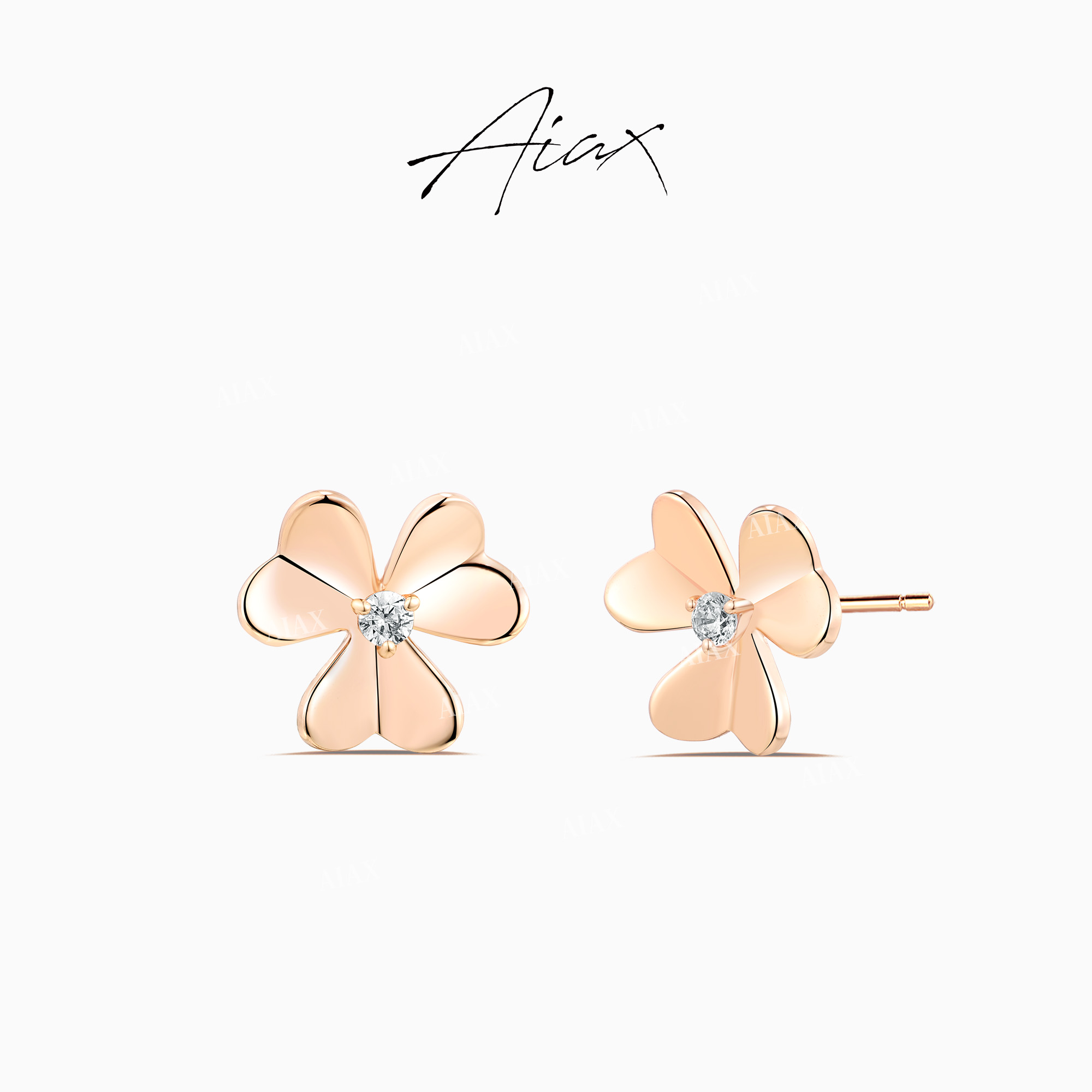 AIAX 出游季 法国复古气质时尚百搭花卉精致耳环TSL1286